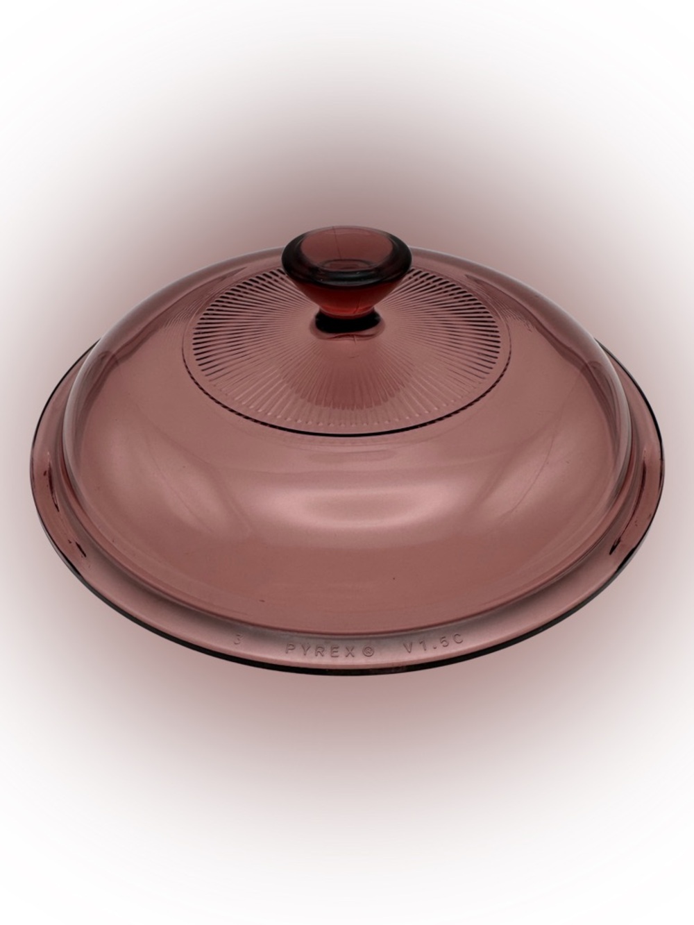 Vintage Pyrex Visions Cranberry V1.5C Replacement Lid 7.25” Glass Lid Only